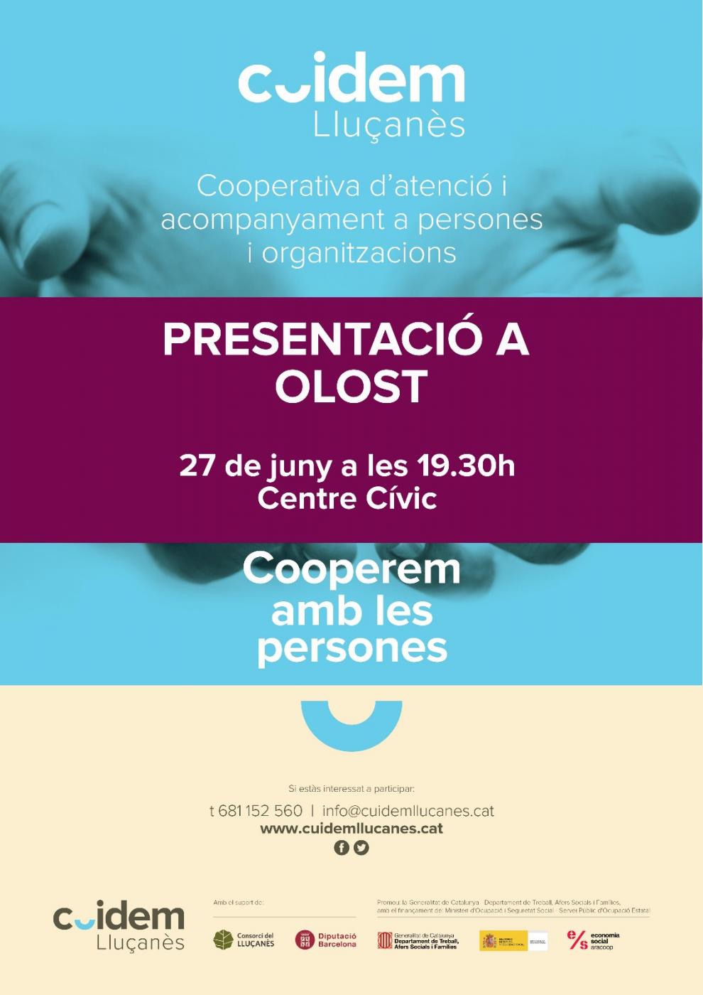 Presentació de la cooperativa Cuidem Lluçanès a Olost